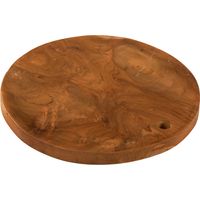 Planche à découper / plateau décoratif rond 30 cm bois de teck – NATE