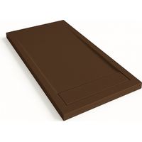 Bidai Framed Slate Effect Shower Tray - Chocolate Brown RAL 8017 70x130cm Chocolate Brown Grate