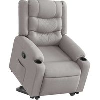 Relaxsessel mit Aufstehhilfe Wolkengrau Stoff vidaXL