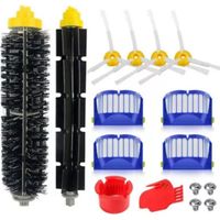 Accessoires Kit pour iRobot Roomba 600 675 676 692 694 697 698 671, 4x Brosse Latérale 4x Filtre 2x Brosse à rouleau principale Balai Pièces de Rechange