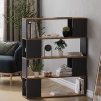 Divisorio per ambienti Eneos, Antracite/Rovere dorato, 100 x 124.5 cm, Vicco