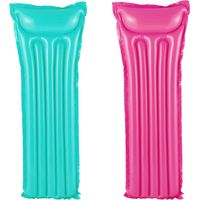 aufblasbare Luftmatratze Türkis Rosa 2er Set - 1,83m x 69cm Summer Waves