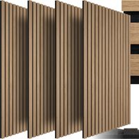 Lot de 4 panneaux accoustiques 60 x 120 2,1 cm marron chêne