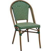 Chaise SERENA en Rotin synthétique style bistrot pour extérieur