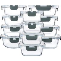 12 boîtes de rangement en verre