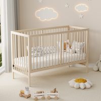 lit bébé lit chambre evolutif 120x60 bois massif OKMYHOME