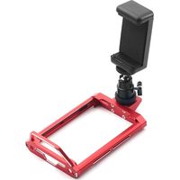Metallener Senderschutzrahmen und Handyhalterung für die Fernbedienung Noble NB4/Pro NB4+, rot