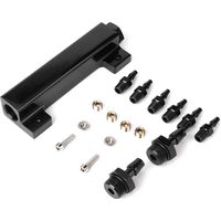 Admission de Bloc de Dépression, Kit de Collecteur d'admission de Bloc de Vide à 6 orifices Turbo Boost 1 / 8NPT for Racing