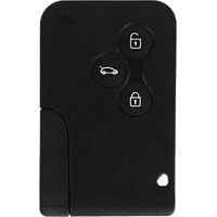 Télécommande voiture 3 boutons Mini Smart Key Card Coque Plastique pour Renault Clio Megane 2 3 Koleos