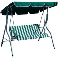 Garden Friend Stahlschaukel 170x113x156h cm 3 Plätze grün