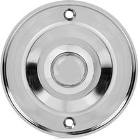 Einfacher Klingelknopf Chrom klassisches Design, Klingeltaster rund Ø 6,3cm