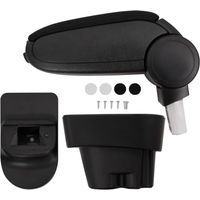 Bracciolo per Auto Nero 12x36x(33,5-48) cm in ABS vidaXL