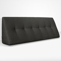 EVERGREENWEB - Cuscino da Lettura ergonomico, Cuscino Schienale a Cuneo per Letto e Divano Cuscino Per gambe Testata letto Misura 160x26 cm Colore Nero 100% Made in Italy CHILL PILLOW