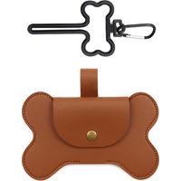 Distributeur de sacs à déjections canines, porte-sacs à déjections canines en cuir, distributeur de sacs à déjections canines