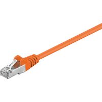 CAT 5e Patchkabel, F/UTP, orange, Kupferkaschierter Aluminiumleiter (CCA). Kabellänge 0.25 m