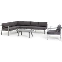 Salon de jardin 6 places en aluminium