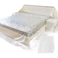 Set di 2 copridivano impermeabili e antipolvere, trasparenti 3 x 4 m per la protezione dei mobili e la conservazione a lungo termine