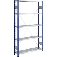 Lager-Steckregal Regalständer blau Boden verzinkt HxB 2000