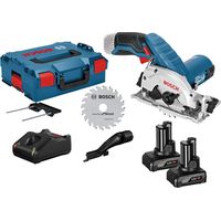 Scie circulaire sans fil Bosch GKS 12V-26 12 V Ø 85 mm / 2x 4,0 Ah batterie + chargeur y compris accessoires dans L-Boxx