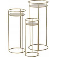 Conjunto de macetas Boltze Ricky doradas 50 60 70 cm