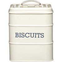 Scatola biscotti Living Nostalgia metallo crema 14 5x19 cm