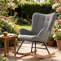 Fauteuil d'appoint à dossier haut, fauteuil TV élégant, fauteuil à bascule au design ergonomique, fauteuil de lecture, fauteuil de relaxation, fauteuil lounge (uniquement avec fauteuil TV)