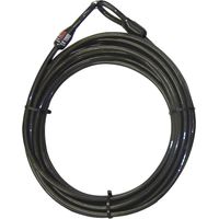 Cavo d'acciaio con occhielli Security Plus 0289 Nero Occhielli per lucchetto