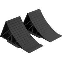 Wiltec Calzos de neumáticos con soporte y material de montaje para remolques hasta 1,6 toneladas