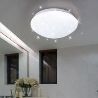 Plafonnier ciel étoilé LED cuisine plafonnier chambre à coucher, blanc, 8W 560lm blanc froid, DxH 21,5 x 7,8 cm