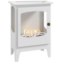 Chimenea de Bioetanol 7000BTU Chimenea de Bioetanol de Acero Tanque de 0,9 L Tiempo de Combustión 3H 39x26x54 cm Negro