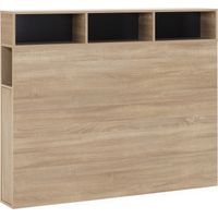 Testata Letto Zeus 145 cm Con Contenitore rovere, 2 Ante 9 Fori
