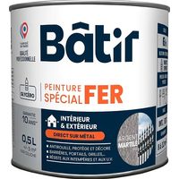 Spezialfarbe für gehämmertes Eisen Batir Silber M10 0,5l - Batir