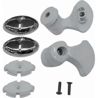 Kit di cuscinetti con staffe LUNES R Grigio / Cromo