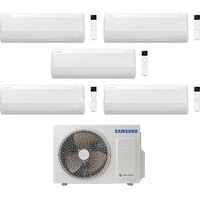Samsung Climatizzatore Penta Split Cebu S2 9+9+9+9+12 con AJ100TXJ5KG/EU Inverter Wi-Fi Classe A++