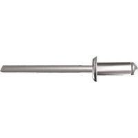 Rivets aveugles 611 tête plate corps alu tige acier zingué, diamètre 4,8 mm, longueur 16 mm, boîte de 500 rivets - RIVQUICK
