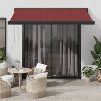 Store banne-Auvent manuel rétractable bordeaux 350x250 cm