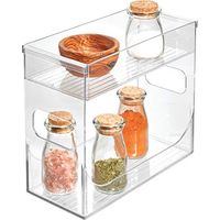iDesign Cabinet Binz Portaspezie, Plastica, Trasparente, 16.5x16.5x16.5 cm