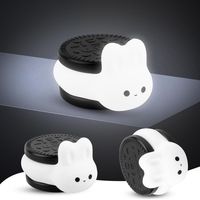 Oreo Cookie Bunny Night Light for Kids, Silicone Night Light for Children, LED Bedside Lamp for Babies, Suitable for Decoration, Toys, Holiday Gifts