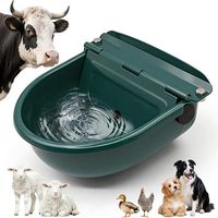 Abreuvoirs pour Chevaux Abreuvoirs Automatiques pour Chiens avec Flotteur, Abreuvoirs en Acier Inoxydable avec Trous de Drainage pour Chevaux, Chiens, Bovins, Moutons, Porcs, Alpagas