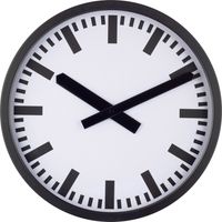 EUROTIME 59540-05 Funk Funkuhr 35 cm x 35 mm x 50 mm Schwarz (matt)