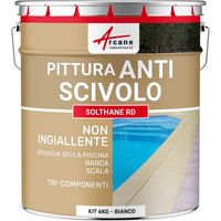 Vernice antiscivolo esterno: per pavimenti e bordo piscina - SOLTHANE - 156 - 6 kg Bianco - ARCANE INDUSTRIES