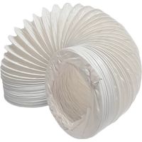 Tubo Evacuación PVC Blanco 150mm x 6m 75 Micrones Para Secadora y Aire Acondicionado Portátil Conducto de Gran Caudal