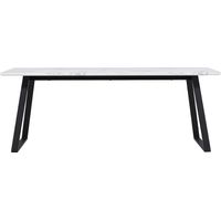 Malaga table de salle à manger marbre décor 90x200cm blanc,noir.