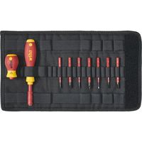 Wiha Set di giravite e inserti slimVario® A taglio, Phillips, Pozidriv 10 pz. con borsa pieghevole (41232)