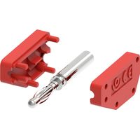 Electro PJP 215-CD1-R Bananenstecker Stecker, gerade Stift-Ø: 2 mm Rot 1 St.