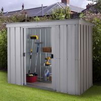 Yardmaster Metall-Gerätehaus "Titanium" Modell 84, silber, 2,33 m², ohne Bodenrahmen