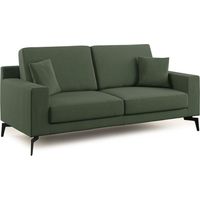 Prestige modernes Sofa aus abwaschbarer Mikrofaser T11 166 cm grün
