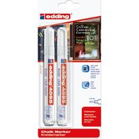Marqueur Craie Liquide Blanc Blister De 2 - Edding