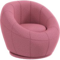 Kindersessel Kindermöbel Kinderhocker, Teddy-Fleece, 60 cm x 56 cm x 48 cm, Rosa
