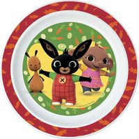 Piatto Piano Originale Bing comodo e pratico per bambini in plastica riutilizzabile e adatto al microonde.